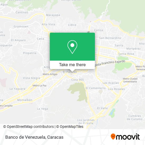 Banco de Venezuela map