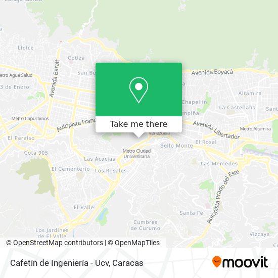 Cafetín de Ingeniería - Ucv map