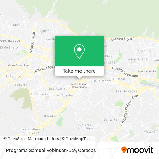 Programa Samuel Robinson-Ucv map