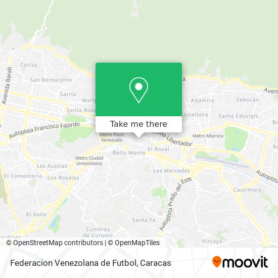 Mapa de Federacion Venezolana de Futbol