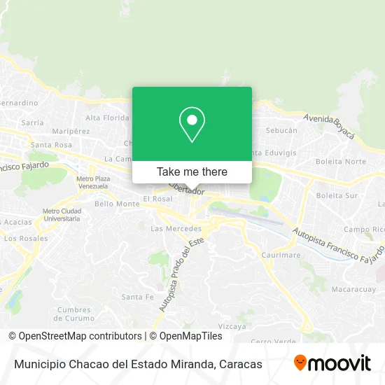 Municipio Chacao del Estado Miranda map