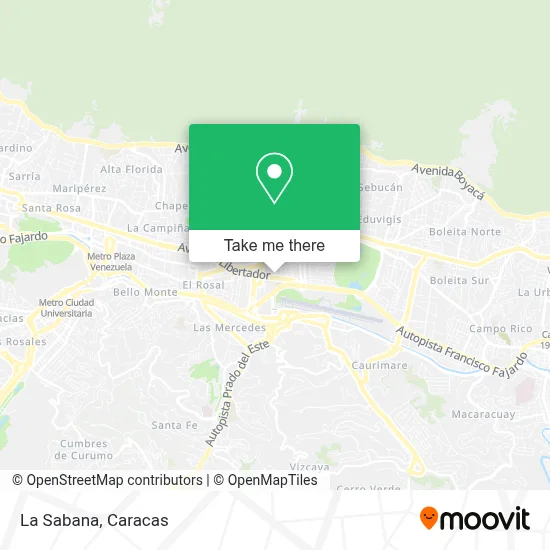 La Sabana map