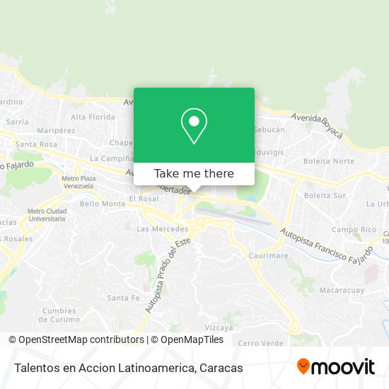 Talentos en Accion Latinoamerica map