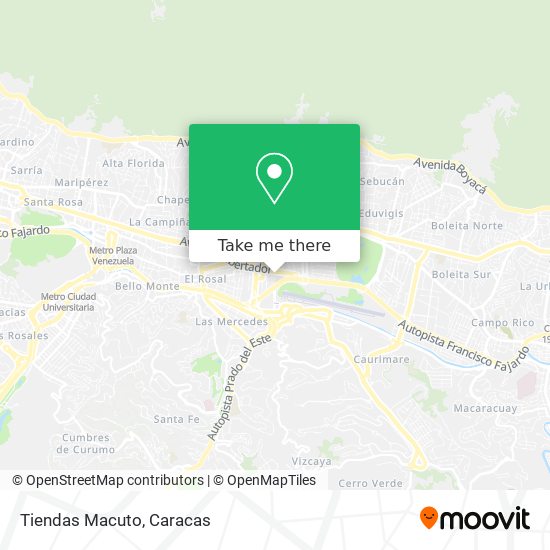 Tiendas Macuto map