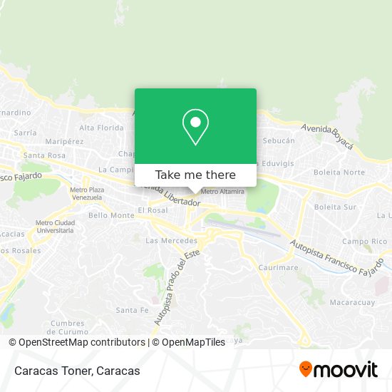 Caracas Toner map