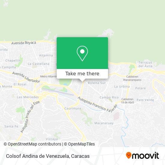 Colsof Andina de Venezuela map