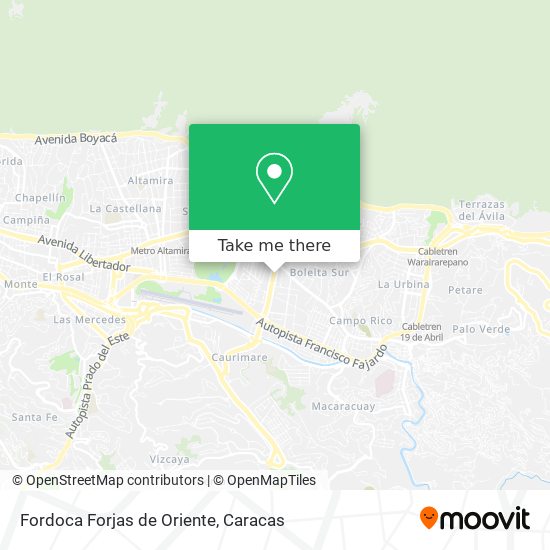 Fordoca Forjas de Oriente map