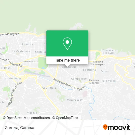 Zorrera map