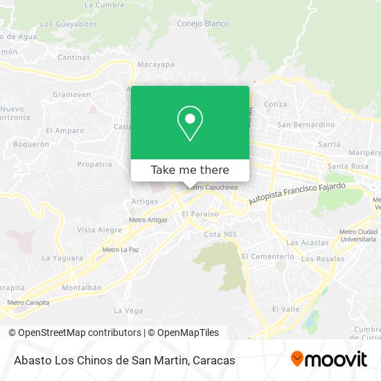 Mapa de Abasto Los Chinos de San Martin