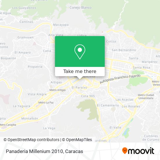 Mapa de Panaderia Millenium 2010