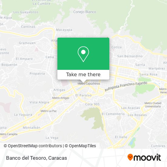 Mapa de Banco del Tesoro