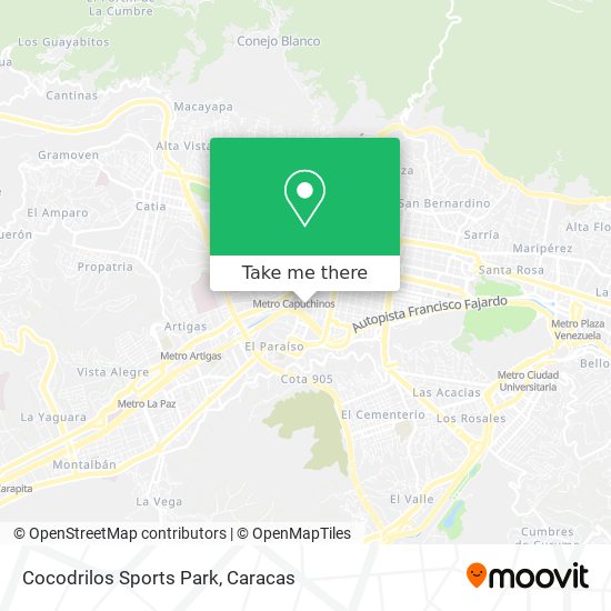 Cocodrilos Sports Park map