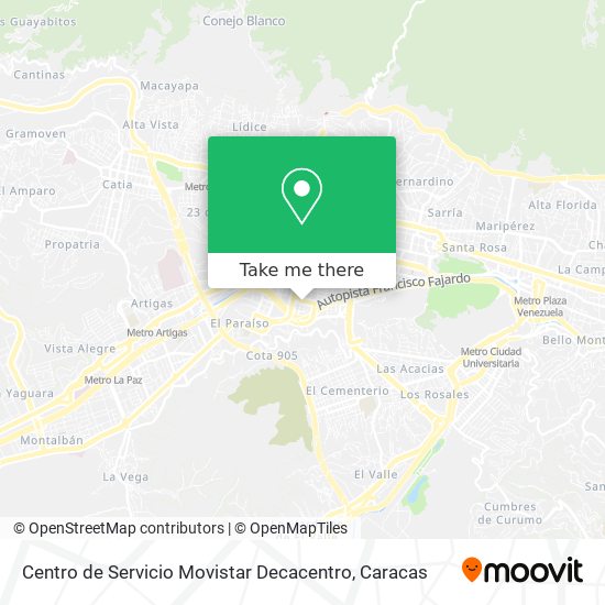 Centro de Servicio Movistar Decacentro map