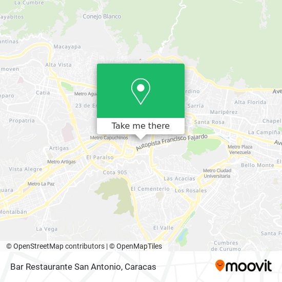 Mapa de Bar Restaurante San Antonio