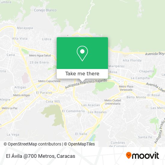 El Ávila @700 Metros map