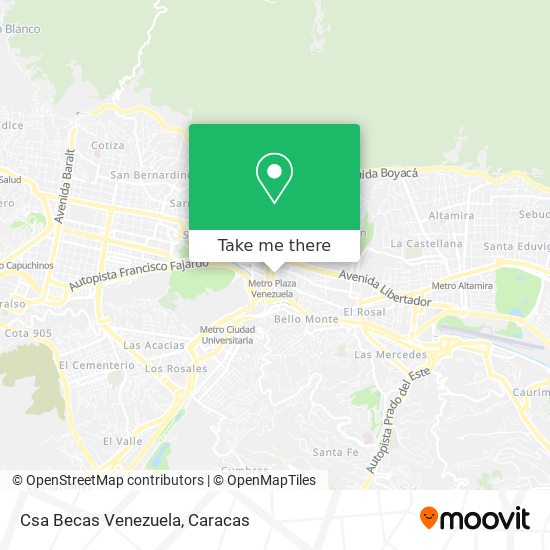Mapa de Csa Becas Venezuela