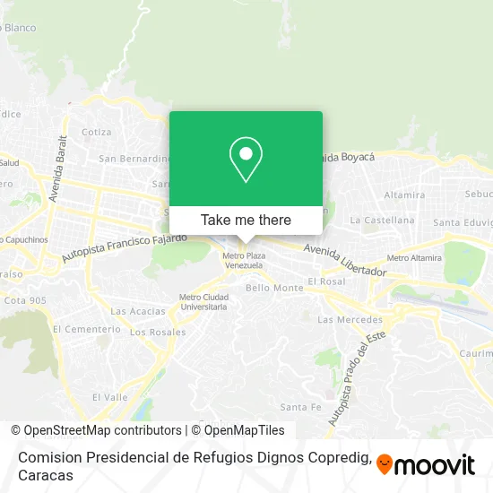 Comision Presidencial de Refugios Dignos Copredig map