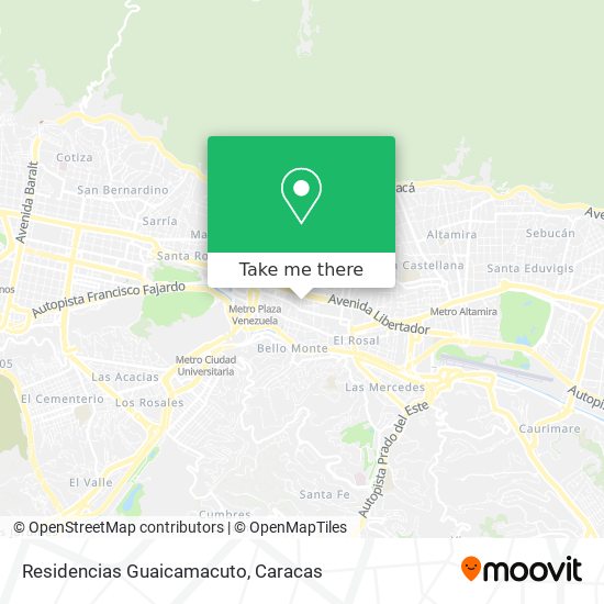 Residencias Guaicamacuto map