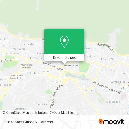 Mascotas Chacao map