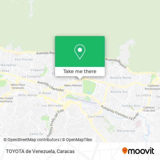 TOYOTA de Venezuela map