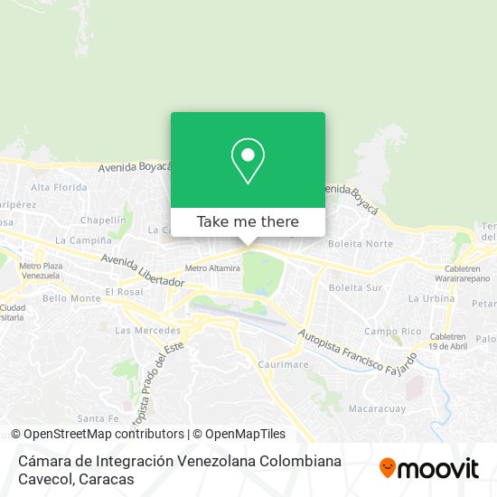 Cámara de Integración Venezolana Colombiana Cavecol map