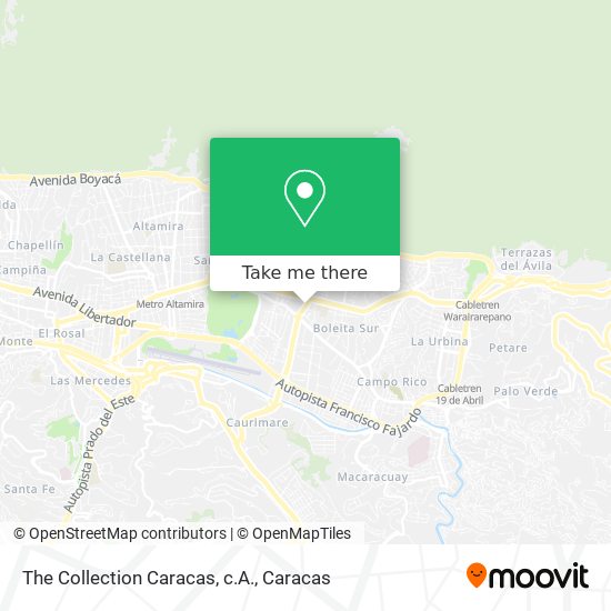 Mapa de The Collection Caracas, c.A.