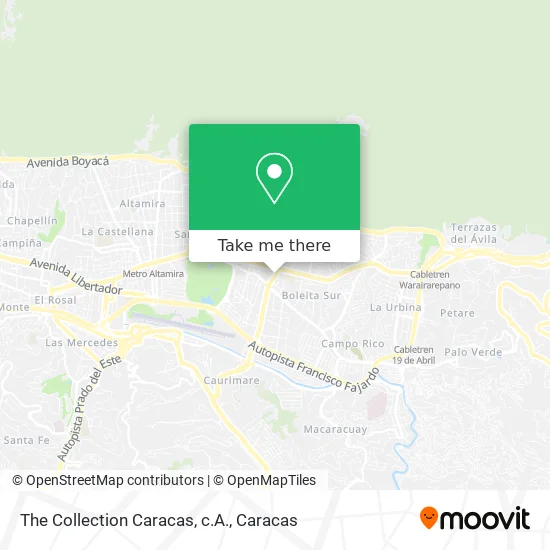 The Collection Caracas, c.A. map
