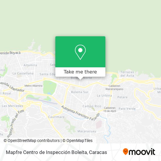 Mapa de Mapfre Centro de Inspección Boleíta