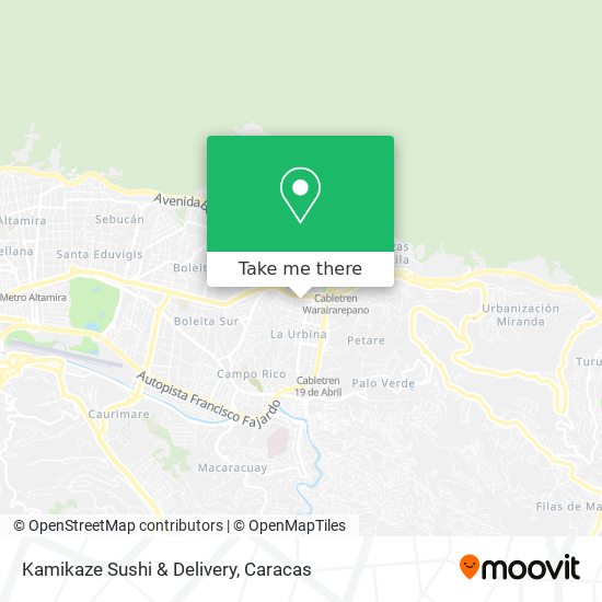 Mapa de Kamikaze Sushi & Delivery