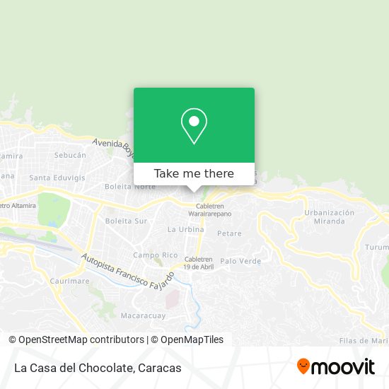 Mapa de La Casa del Chocolate
