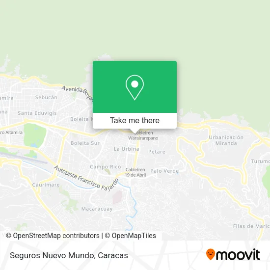 Mapa de Seguros Nuevo Mundo