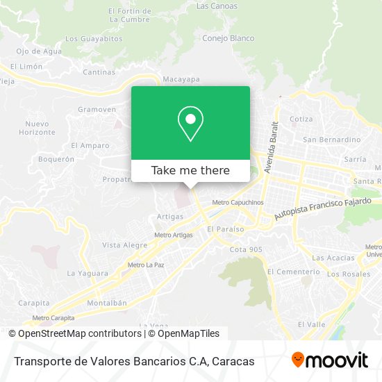 Mapa de Transporte de Valores Bancarios C.A