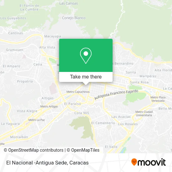 El Nacional -Antigua Sede map