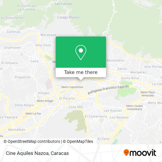 Cine Aquiles Nazoa map