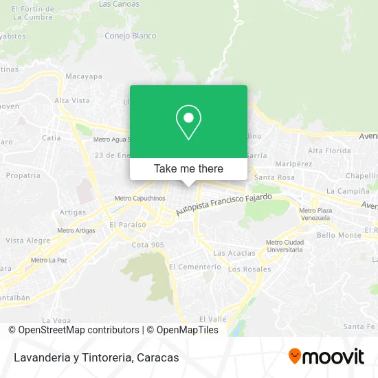 Lavanderia y Tintoreria map