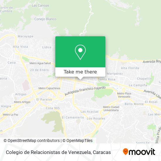 Colegio de Relacionistas de Venezuela map