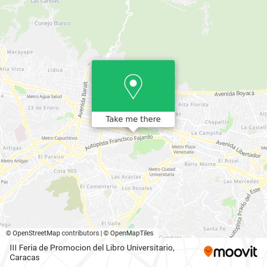 III Feria de Promocion del Libro Universitario map
