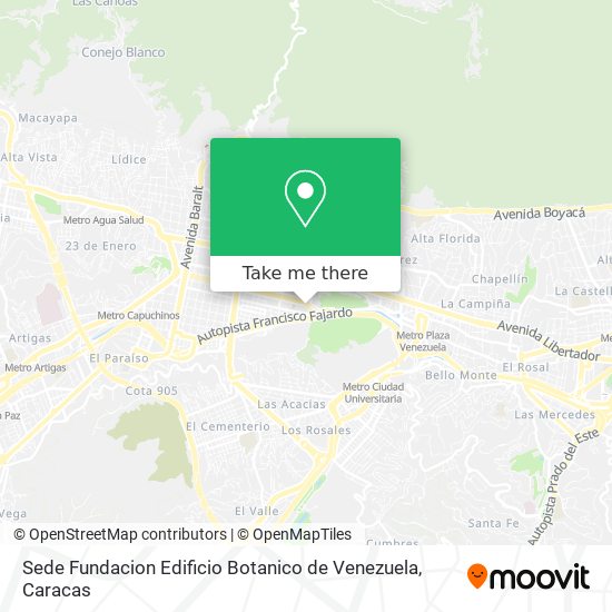Sede Fundacion Edificio Botanico de Venezuela map