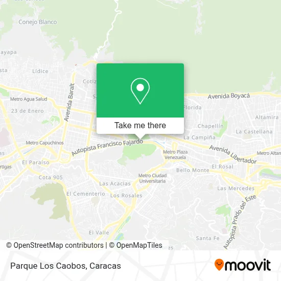 Mapa de Parque Los Caobos