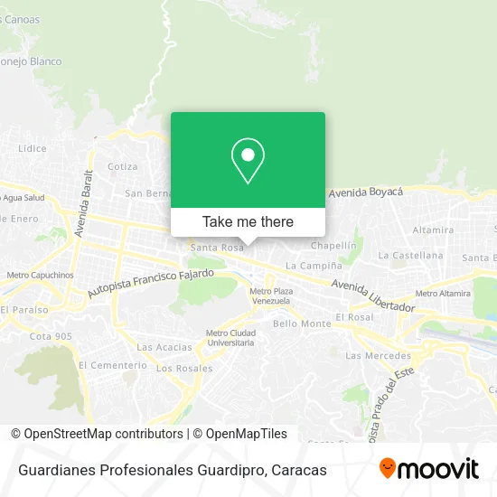 Guardianes Profesionales Guardipro map
