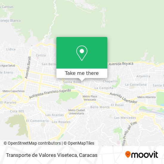 Transporte de Valores Viseteca map