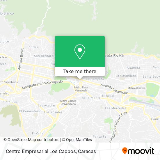 Centro Empresarial Los Caobos map