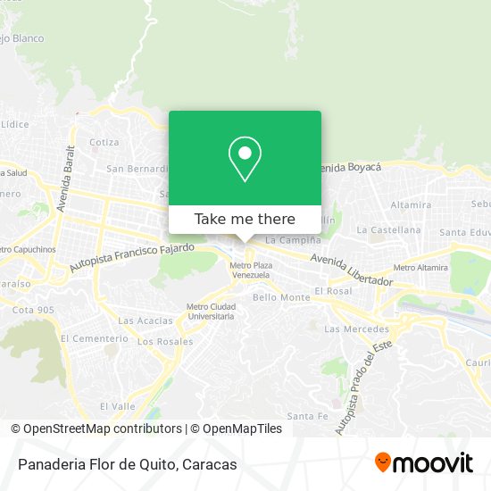 Mapa de Panaderia Flor de Quito