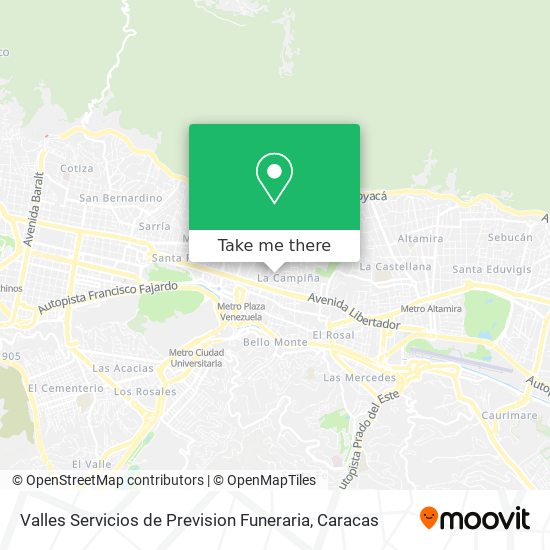 Valles Servicios de Prevision Funeraria map