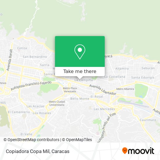 Copiadora Copa Mil map