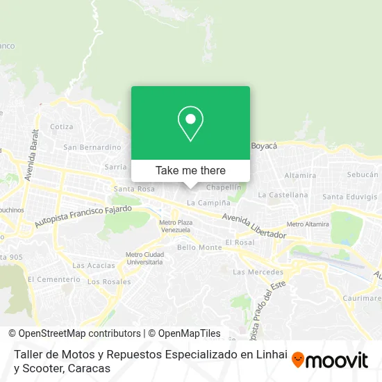 Mapa de Taller de Motos y Repuestos Especializado en Linhai y Scooter