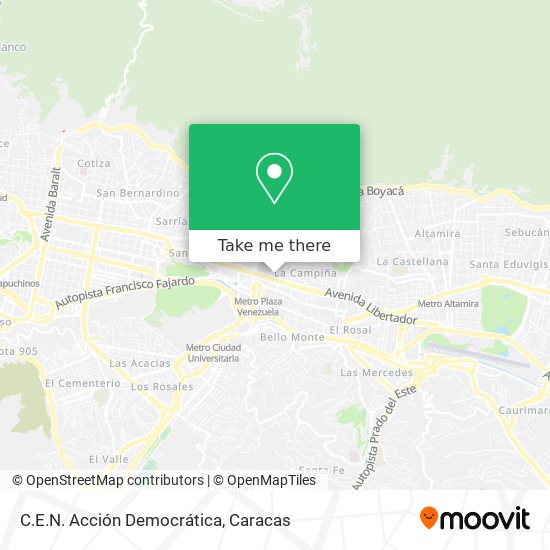 C.E.N. Acción Democrática map