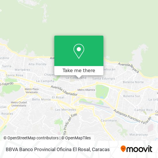 BBVA Banco Provincial Oficina El Rosal map