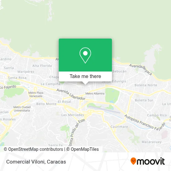 Comercial Viloni map