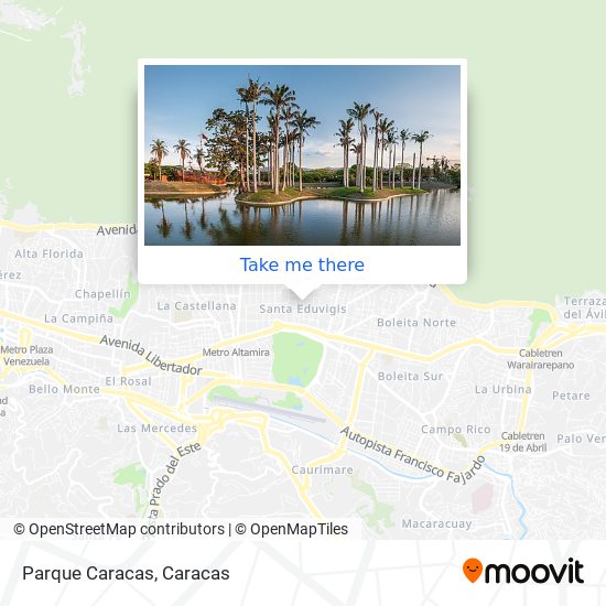 Parque Caracas map